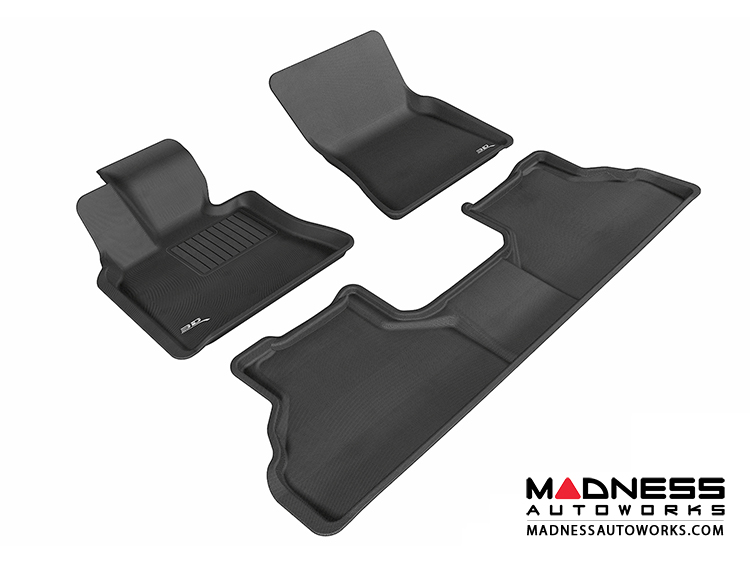 BMW X6 (E71) Floor Mats (Set of 3) - Black by 3D MAXpider